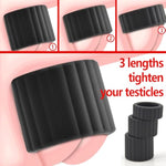 Penis Ring For Men - Ball Stretcher Glans Ring Black Silicone Stretchy Cock Ring For Harder Longer Stronger Erections - Erection Enhancing Sex Toy - 3 Lengths