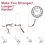 Cock Rings Adjustable Penis Rings Set Sex Longer Lasting Stronger Male Dildo Stretchy Silicone Adult Sex Toys Games For Men Women Couples Pleasure (Red)
