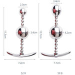 Metal Anal Plugs Stainless Steel Butt Plugs For Anal Training Wearable Pull Bead Butt Plugs Massage Prostate And G-Spot Adult Sex Toys (S)