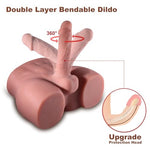 Brown Male Sex Doll with Flexible Dildo,Realistic Thick Dildo for Women Men Gay Couple,10.2x7.1 inch,7.7lb