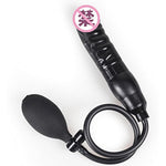 Silicone Adult Sex Toy Expand Inflatable Butt Anal Plug - Body-Safe Medical Grade Waterproof Butt Sex Toy For Male, Female And Beginners (Black Classic Style)-B