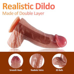 9.21 Inch Girth Huge Thick Dildo Sex Toy,Super Soft Real Skin Dual Density Silicone Dildos With Strong Suction Cup For G Spot Stimulator And Anal Play,Adult Sex Toys For Women And Men