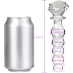 Crystal Anal Bead Glass Butt Plug - Clear Glass Anal Plug With Gradual Large Anus Beads, Transparent Anal Dildo Butt Plug Vaginal Prostate Massage Stimulation Anal Sex Toy For Men Women Couple (L)