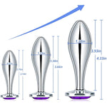 Anal Plug Set 3Pcs Stainless Steel Butt Plug Anal Training Small Medium Large Luxury Metal Anal Trainer Jewel Anal Dildo Kit Bdsm Anal Sex Toys For Women Men And Couples