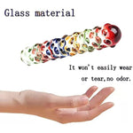 6.7Inch Glass Dildo,Glass Anal Plug Crystal Butt Plug Glass Massager Colorful Butt Plug Crystal Anal Plug For Couples Women Men Masturbation Sex Toy