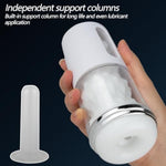 Male Masturbator, Sex Toy for Men Clear Pocket Pussy Vagina Texture, Transparent Manual Squeezable Sucking?6.5in Depth, Realistic Soft Fleshy Texture, Penis Training Masturbator (White)