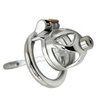 Hollow Design Cock Cage With Round Ring And Key 304 Stainless Steel Chastity Cage Male Waterproof Adult Wearing Chastity Device Sex Toy For Men (Cage+Dilator,45Mm)