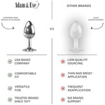 Gem Medium Anal Plug, Metal Butt Plug For Women & Men, Tapered Trainer For Beginners & Advanced, Weighted Aluminum Plug For Temperature Play, Safety Flared Base, Includes Velvet Bag, 2.8"