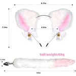 Stainless Steel Anal Plug Butt Plug With Faux Fox Tail And Ear,Cosplay Anal Stopper Anales Plug Sex Toy For Beginner Women Men Couple