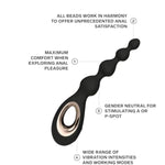 Soraya Beads Vibrating Anal Beads Massager With Bow-Motion Technology And 8 Vibrating Patterns, Adult Anal Toys (Black)