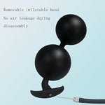 Silicone Expand Inflatable Anal Plug With Built-In Steel Balls Adult Sex Toys, Couple Pleasure Butt Plug Bead Pulling Anal Dilator Sex Toys