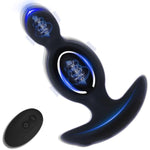 Anal Vibrators Vibrating Anal Beads With Dual Motors 10-Mode Stimulation Anal Sex Toy Butt Plug For Unisex Clitoris/Prostate Stimulator/Massage Anal Sex Toy (Dual Motors)