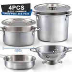 12Pcs Kids Pretend Play Kitchen Accessories Toy Stainless Steel Metal Pots And Pans Playset With Rack Mud Kitchen Accessories Toy Pots And Pans For Kids Toddler Age 3 Years Old