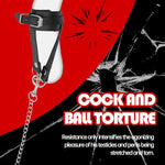 Ball Clamps Testicle Penis Clamp with Leash Leather Testicle Crusher CBT
