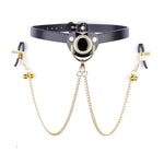 Adult Bdsm Gags With Chain Clips Sex Pacifier Balls Female Breast Bells Nipple Clips?Collars, Gags, Restraints, Nipple Clamps, Bondage, Play Props