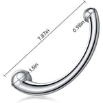 7.8Inch Stainless Steel Wand Double-Ended Dildo Anal Plug Sex Toy With Different Size Curved Ends For Men Women Couples G-Spot Stimulation Prostate Massager