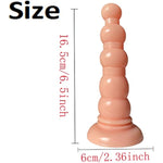 6.5 Inch 5 Beads Anal Beads Anal Dildo With Strong Suction Cup Sex Toy,Soft Anal Trainer Dildo,Anus Dilator Masturbator Adult Sex Toys With Strong Suction Cup For Hands-Free Play(Flesh)