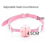Mouth Ball Gag Adult Sm Extreme Air Holes Mouth Gag Bondage Restraints Adjustable Pu Leather Belt Slave Cosplay Erotic Sm Ball Gag Sex Toys (Black)
