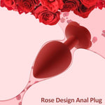 Anal Plug Rose Sex Toy Set, 3Pcs Silicone Butt Plug,Anal Plugs Training Set With Flared Base,Adult Prostate Massage For Women Men Couple Beginner