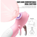 Sucking Vibrator Female Sex Toys, Cute Bear Shape Clitoral Vibrators With 10 Suction Frequency, Powerful Quiet Clitoris Nipple Stimulator Adult Toys For Women Couples (Pink)