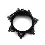 Lace Leather Choker and Lead Set for Women - Black Lace Collar with Adjustable Leash