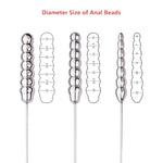 Urethral Sound Dilators With Handle Multi Beads Penis Plug Adult Sex Toys - Catheters & Sounds Stainless Steel Sounding Rods Urethra Stimulation Masturbation Rod For Men (S)