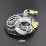 Penis Cage Sex Toy Chastity Girdle Men With Three Lock And 3 Sizes Ring Transparent Bondage Extreme Male Gents Key