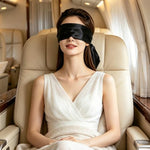 Satin Sleep Mask for Sleeping, 63" Long Adjustable Soft Eye Mask Blindfold, Comfortable Light-Blocking Blackout Eye Cover for Travel, Meditation & Night Sleep, Gift for Women & Men (Black)