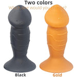 Anal Plug Dildo,Flexible Soft Liquid Silicone Butt Plug Massage Stimulation For Men And Women Vaginal Anus Sex Toys. (Black-Medium)