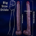 16.5 Inch Realistic Dildo, Big Ultra Giant Dildos Sex Toys with Strong Suction Cup, Lifelike Soft Liquid Silicone XXL Huge Anal Dildos Fake Penis Adult Sex Toy for Women Men Sexual