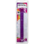 Doc Johnson Crystal Jellies - Double Dong -18 Inch - 1.8 Inches Wide - Double Sided Dildo - Proudly Made In America - Purple