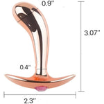 Rose Gold Metal Butt Plug Anal Plug Anal Sex Toy For Men And Women, 3 Different Sizes Butt Plugs Luxury Prostate Massager (L)
