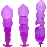 Silicone Anal Beads Inflatable Butt Plug Sex Toys For Men Women And Couples Purple