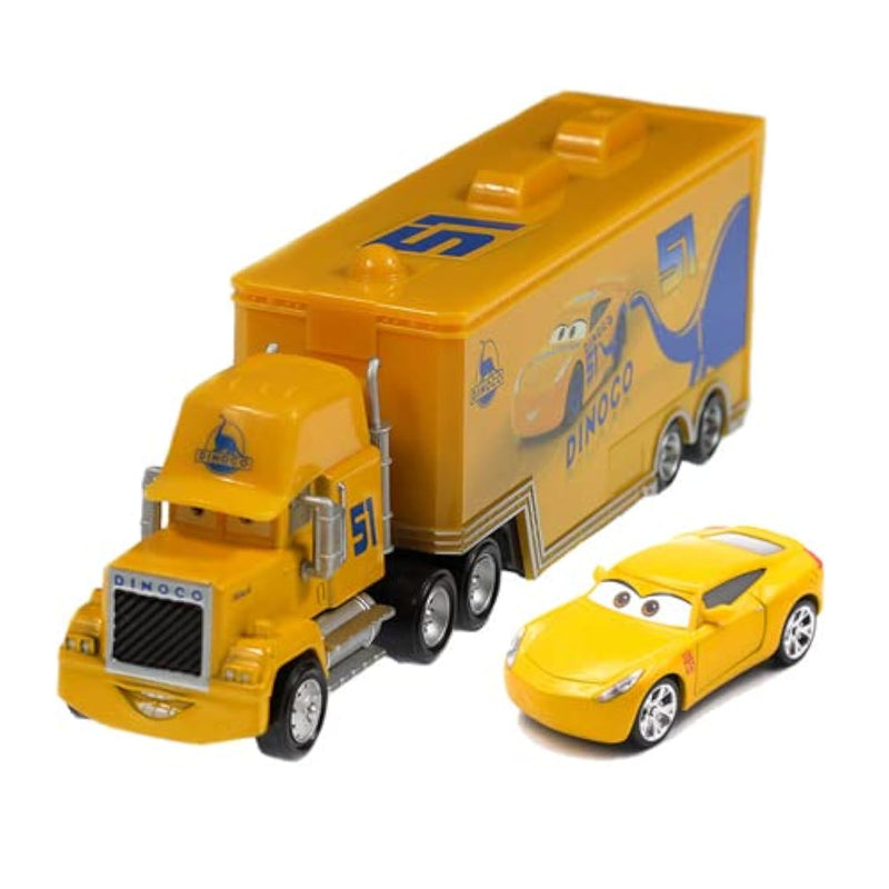 Movie Cars 2 3 Hauler Mack Truck No.51 & Cruz Ramirez Racer Speed 2Pcs Vehicle