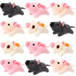 24 Pcs Operation Christmas Mini Pig Plush Bulk 4 Inch Pig Stuffed Animals Keychains Toys Piggy Birthday Party Favors Backpack Charm For Kids Holiday Christmas(Lying)