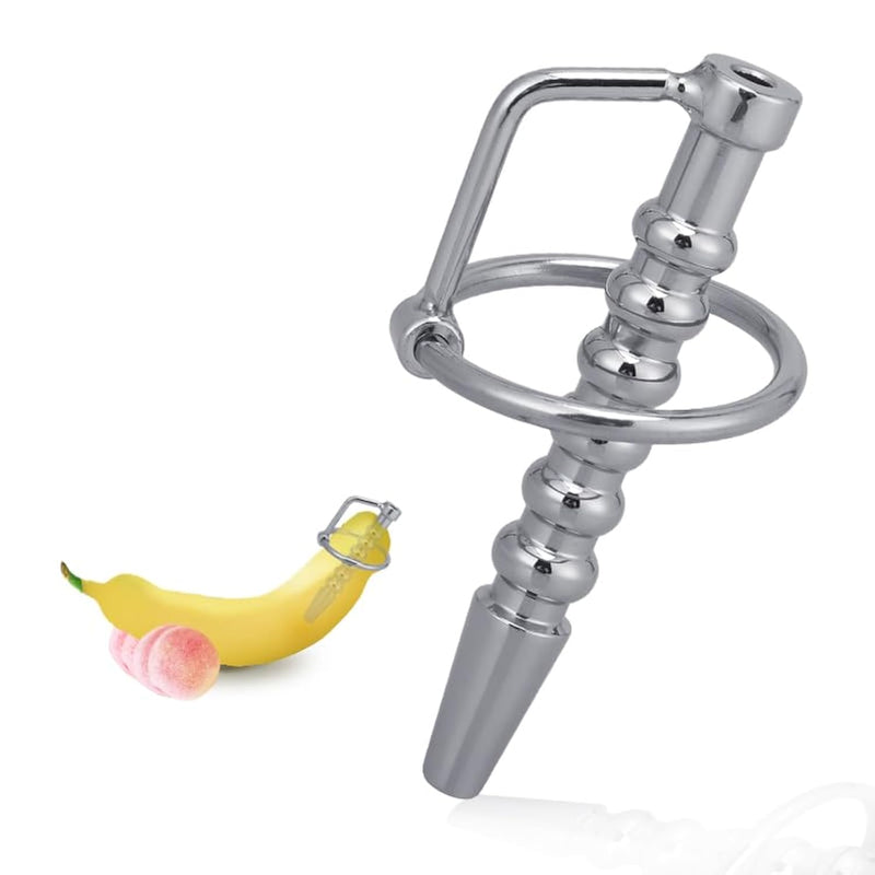 Urethral Plug, Hollow Urethral Sounds With Penis Rings Urethral Dilator Penis Plug Prostate Stimulation Masturbator Sex Toy For Men, 2.87 Inch