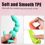 3Pcs Colorful Anal Training Kit Adult Sex Toys, Beginner Anal Plug Trainer Butt Plug Includes Finger Sleeve, Tapered Plug & Anal Beads For Anal Play Prostate Massager Sex Toys For Men Women Couples