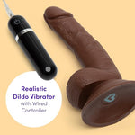 Lifelike Vibrating 5 inch Realistic Dildo for Women, Brown