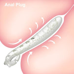 Anal Plug Glass Dildo,Hippocampus Crystal Anal Dildo, Anal Toys Glow In The Dark Dildo Anal Sex Toys For Women Man Couple