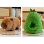 Cute Large Avocado Capybara Plush Toy 13.7'' Realistic Capybara Stuffed Animal Kawaii Soft Stuffed Avocado Food Plushie Pillow Doll