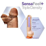 Blush Dr. Skin Plus 7" Posable Realistic Dildo W/Balls, 1.75" Wide Cock, Tpe Triple Density Sensa Feel - Suction Cup, Strap-On Pegging & Vagina Play - Adult Sex Toy For Women, Men, Couples - (Mocha)