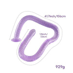 41.7 Inch Super Long Anal Plug Dildo, Flexible Butt Plug For Deep Pleasure, Soft Prostate Massage G-Spot Stimulation, Adult Sex Toys For Men Women (Purple)