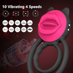 Vibrating Cock Ring Sex Toys For Men, Display Remote Control Vibrator Penis Ring & Female Clitoral Vibrator, 10 Vibrations 4 Speeds Couple Sex Toy Sex Novelties, Adult Sex Toys & Game