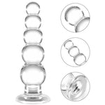 Glass Anal Beads,3.9 Inch Small Butt Plug with Bottom,Anal Sex Toys for Men Women Gay