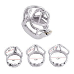 Male Cock Cage Chastity Device Stainless Steel Comfortable Ergonomic Design Closed Ring Cock Cage Adult Game Sex Toy A250 (1.97 Inch / 50Mm)