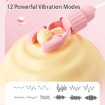 Nipple Clamps Adult Sex Toys, Nipple Vibrator Women Sex Toys With 12 Vibration & Tongue Licking Modes, Vibrating Nipple Toy Clitoral Stimulator, Rechargeable Bdsm Adult Toys For Women Female Couples