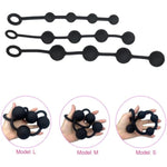 Sex Training Toy Pull Bead Silicone Anal Plug Sexy Gay Anal Plug Trainer L