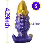 Anal Plug Butt Plug With Safe T-Base Mixed-Color Silicone Prostate Massager Monster Dilator With Multiple Textures Sex Toy For Women Men Masturbation (S)