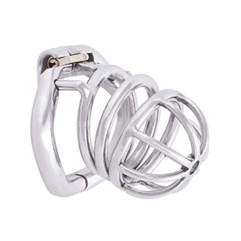 Medical Grade 304 Stainless Steel Ergonomic Design Chastity Device Easy To Wear Male Sm Penis Exercise Sex Toys K745 (45Mm/ M Size)