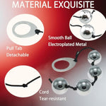 Anal Beads Sm Butt Plug Set 4 Weighted Metal Kegel Balls With Pull Ring Silicone Rope Prostate Massager Bdsm Tools Erotic Toys For Men Women Couples Large Xl Dehner Vaginal Vagina Sex Ball Products